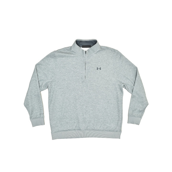 Under Armour Men's Gray Heathered 1/4 Zip Pullover Loose Fit Sweater Size XL - Picture 1 of 8